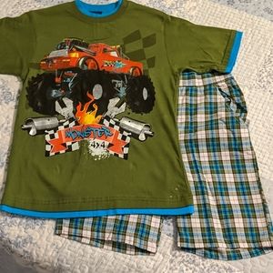 Basic Editions Monster Truck shorts set.